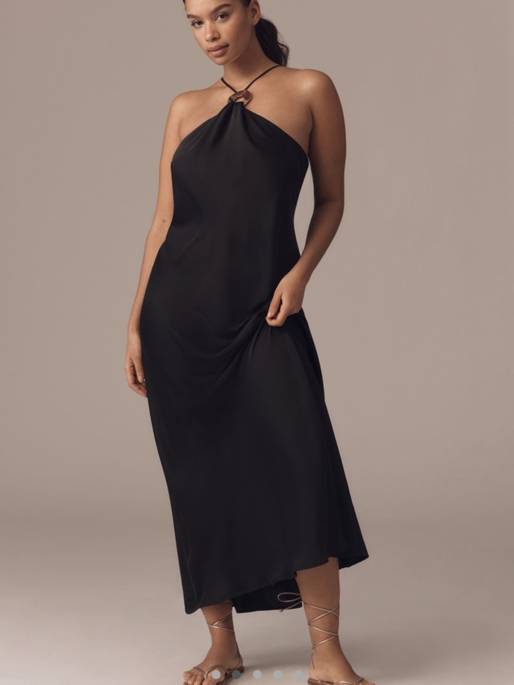 Anthropologie Veda Halter Midi Dress
